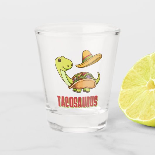 Tacosaurus Taco Dinosaur Cinco De Mayo Schnapsglas (Vorderseite)