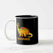 Tacosaurus Taco Dinosaur Fiesta Cinco De Mayo Funn Zweifarbige Tasse (Links)