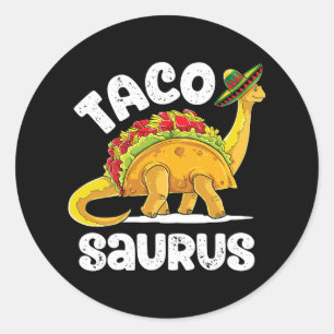 Tacosaurus Taco Dinosaur T Rex Funny Cinco De Mayo Runder Aufkleber