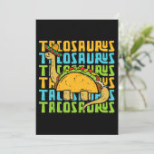 Tacosaurus Taco Saurus Cinco De Mayo Funny Taco Di Einladung (Stehend Vorderseite)