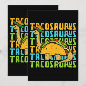 Tacosaurus Taco Saurus Cinco De Mayo Funny Taco Di Einladung (Vorne/Hinten)