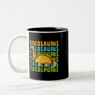 Tacosaurus TRex Dinosaurier Taco Cinco De Mayo Par Zweifarbige Tasse