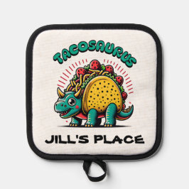 Tacosaurus Triceratops Funny Cartoon Topflappen