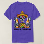 Tacos's Funny Mexican Sugar Skull T-Shirt (Design vorne)