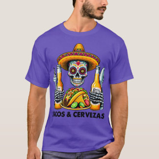 Tacos's Funny Mexican Sugar Skull T-Shirt