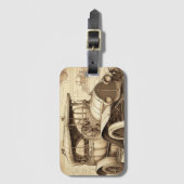 Tacot Imitate Vintage Abbildung LugTag Gepäckanhänger (Vorderseite Vertikal)