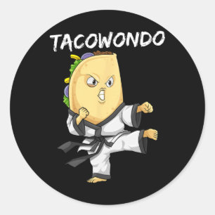 Tacowondo Taco Martial Arts Taekwondo  Runder Aufkleber