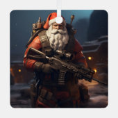 Tactic Santa Claus Urlaub Ornament Aus Metall (Vorderseite)