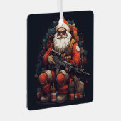 Tactic Santa Claus Urlaub Ornament Aus Metall (Vorderseite Rechts)