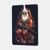 Tactic Santa Claus Urlaub Ornament Aus Metall (Vorderseite links)
