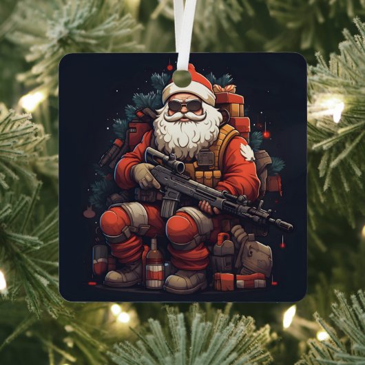 Tactic Santa Claus Urlaub Ornament Aus Metall (InSitu)