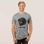Tactical Gamer Helmet T-Shirt Tri-Blend Shirt (Vorderseite voll)