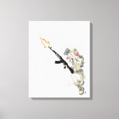 "Tactical Pinup - Oopsie", Druck von Jaime Munt Leinwanddruck (Vorderseite)