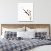 "Tactical Pinup - Oopsie", Druck von Jaime Munt Leinwanddruck (Insitu (Schlafzimmer))