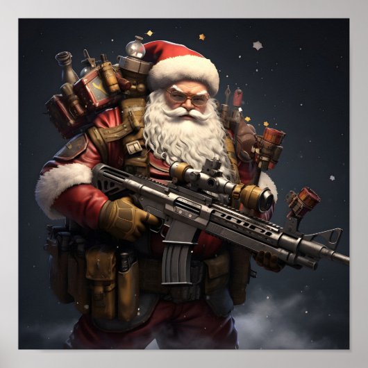 Tactical Santa Claus Weihnachtsposter Poster (Vorne)