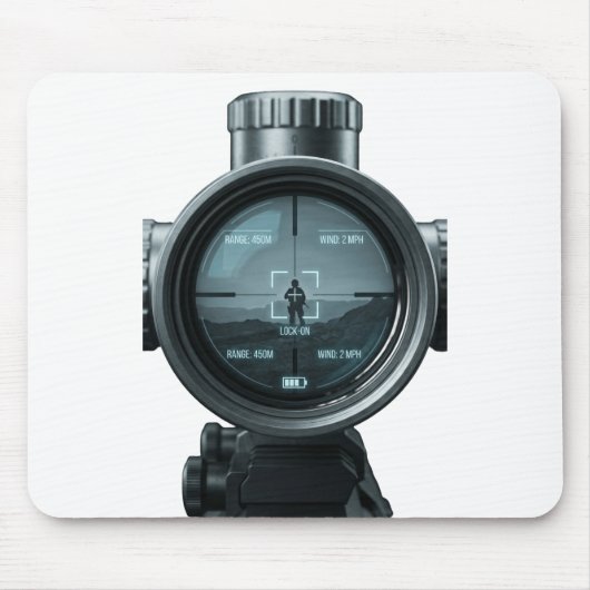 Tactical Sniper Scope FPS Gamer Graphic Mousepad (Vorne)