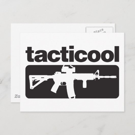 Tacticool - Schwarz Postkarte (Vorne/Hinten)