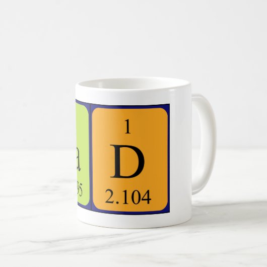 Tad Periodenname Tasse (VorderseiteRechts)