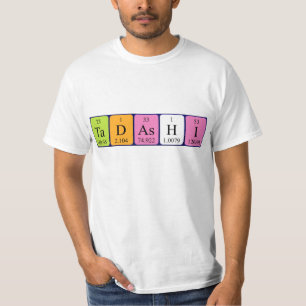 Tadashi Namen-Shirt periodischer Tabelle T-Shirt
