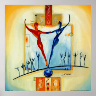 Tadellos balanciert durch Künstler Alfred Gockel Poster