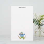 Tadellos Pinguin · Ski fahren Briefpapier (Stehend Vorderseite)