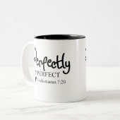 Tadellos unvollständige Schrift inspirierend Zweifarbige Tasse (Vorderseite Links)