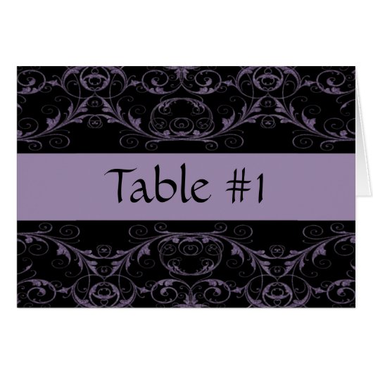 Tadellos Vintage Tabellen-Zelt-Karten/Amethyst (Vorderseite (Horizontal))