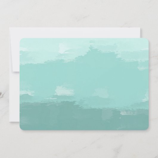 Tadellose Aquarell Ombre Babyparty Einladung (Rückseite)