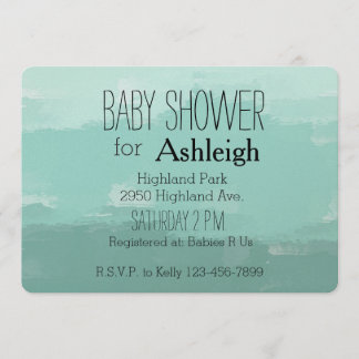 Tadellose Aquarell Ombre Babyparty Einladung