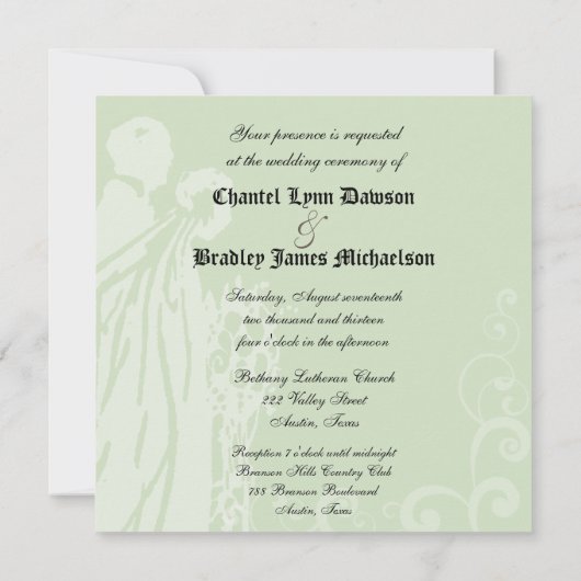 Tadellose Blumeneinst Wedding Einladung (Rückseite)