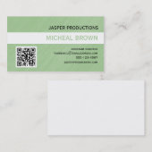 Tadellose Code-Visitenkarte des Grün-QR Visitenkarte (Vorne/Hinten)