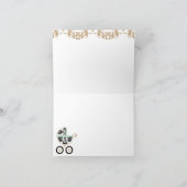 TADELLOSE Damast-Kinderwagen-Dusche danken Ihnen Dankeskarte (Innenseite)