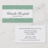 Tadellose Damast-Massage-Therapie Visitenkarte (Vorne/Hinten)