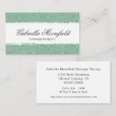 Tadellose Damast-Massage-Therapie Visitenkarte (Vorne/Hinten)