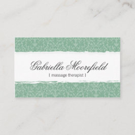 Tadellose Damast-Massage-Therapie Visitenkarte