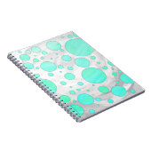 Tadellose Eis-Aqua-Blau-Tupfen Notizblock (Rechte Seite)