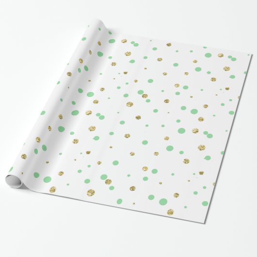 Tadellose Goldconfetti-Punkte Geschenkpapier (Ungerollt)