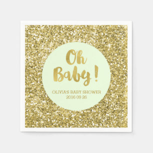 Tadellose GoldGlitzerconfetti-oh Baby-Baby-Dusche Serviette