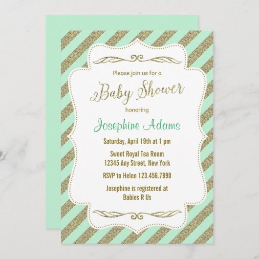 Tadellose Grün-und Einladung (Vorne/Hinten)