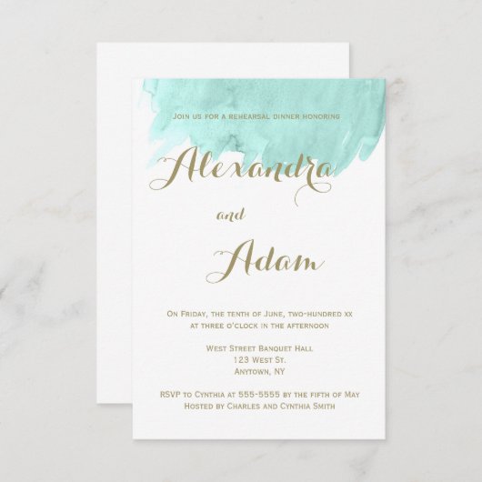 Tadellose grüne einladung (Vorne/Hinten)