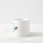 Tadellose grüne Frühlings-Eule Espressotasse (Vorderseite)