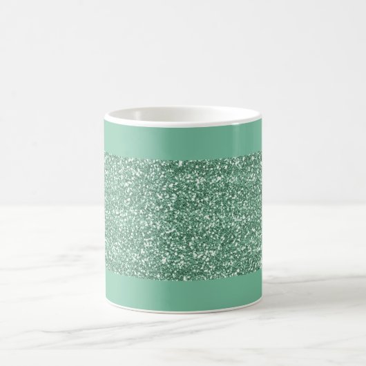 Tadellose grüne Glitzer-Tasse Kaffeetasse (Mittel)