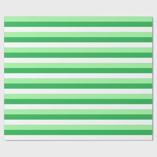 Tadellose grüne, grüne und weiße Streifen Geschenkpapier (Flach)