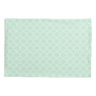 Tadellose grüne Quatrefoil geometrische Kissenbezug