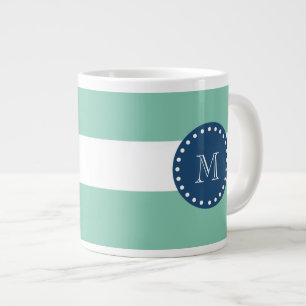 Tadellose grüne Streifen Muster, Jumbo-Tasse