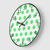 Tadellose grüne Tupfen Große Wanduhr (Winkel)