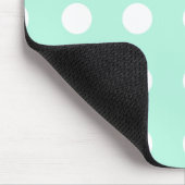 tadellose grüne und weiße Tupfen Mousepad (Ecke)