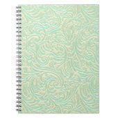 Tadellose grüne Vintage Küstenfranzosen Scrollwork Notizblock (Vorderseite)