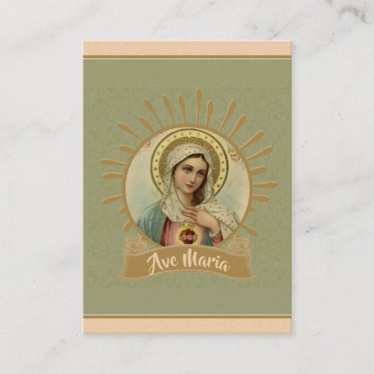 Tadellose heilige Karte Marys Memorare (Vorderseite)
