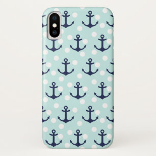 Tadellose nautischTupfen und Marine-Blau-Anker Case-Mate iPhone Hülle